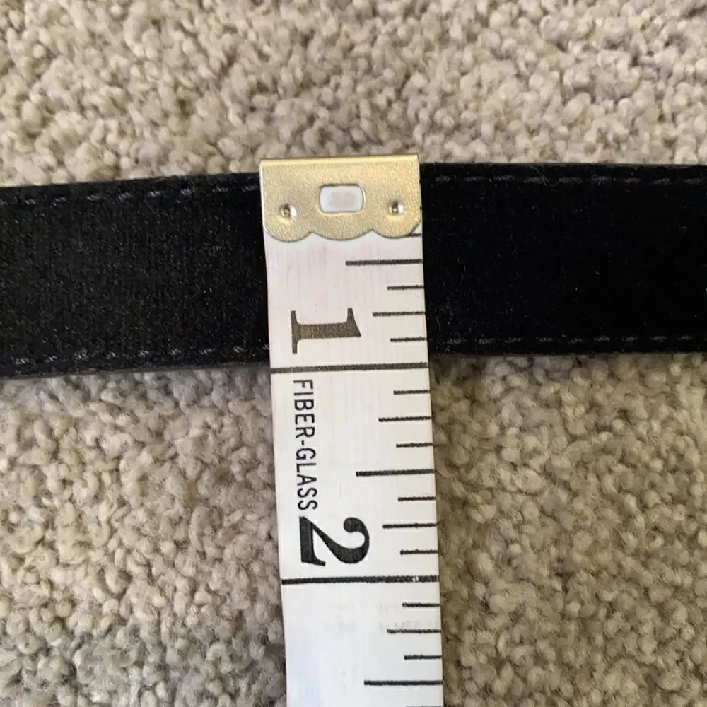 Women’s Black Velvet Belt with Gold Buckle Size XXL NWT